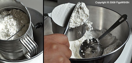 Measure sifted flour carefully, level top with a knife