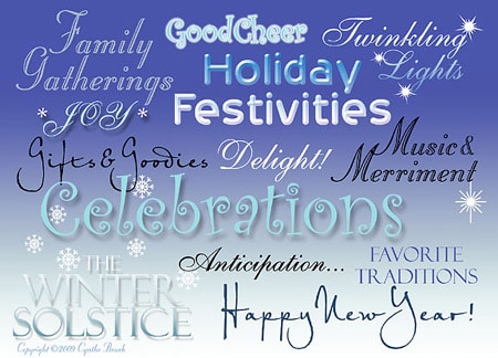 Hope your winter holiday celebrations were wonderful!