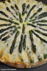 asparagus sunburst tops off wonderful hot lemony pizza