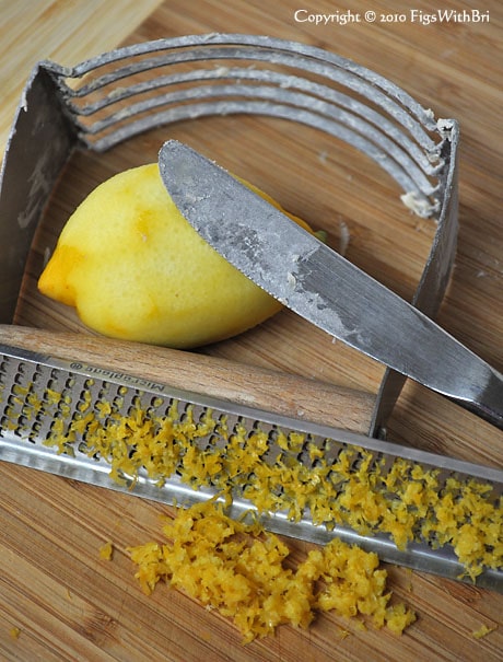 meyer lemon zest grated with micro plane