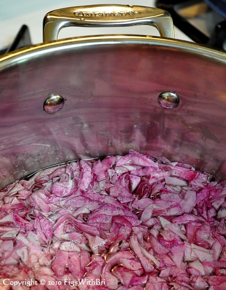 Rose petals bleached from a quick cooking in boiling water