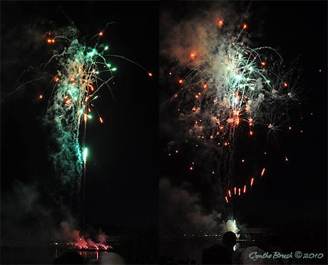 2010 Marin County Fair ~ Green & orange fireworks