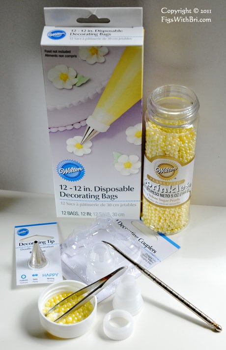 cookie decorating tools and supplies, disposable frosting bags, couplers, nozzles, and more