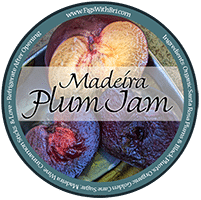 cinnamon spiced madeira plum jam label