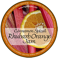 rhubarb orange jam label