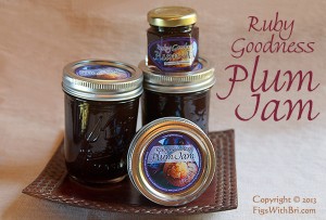 santa rosa plum jam in jars
