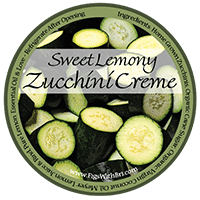 sweet lemony zucchini butter label