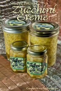 artisan crafted delicious sweet lemony zucchini butter 'creme'